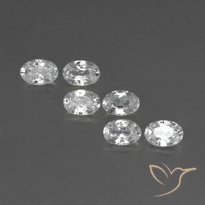 4.23ctw Naturale Bianco Zircone, Ovale, VVS-VS
