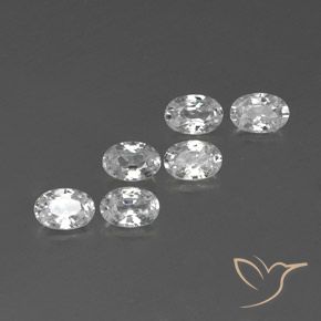Gemme di Zircone Bianco naturale da 4.23 ct, Ovale, VVS-VS