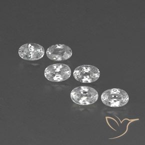 Gemme di Zircone Bianco naturale da 4.86 ct, Ovale, VVS-VS