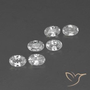 Gemme di Zircone Bianco naturale da 4.57 ct, Ovale, VVS-VS