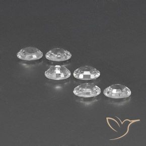 Gemme di Zircone Bianco naturale da 4.57 ct, Ovale, VVS-VS
