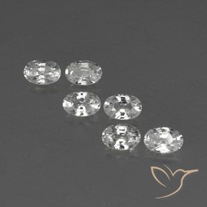4.55ctw Naturale Bianco Zircone, Ovale, VVS-VS