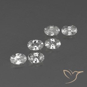 Gemme di Zircone Bianco naturale da 4.55 ct, Ovale, VVS-VS