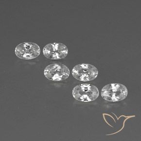 4.70ctw Naturale Bianco Zircone, Ovale, VVS-VS