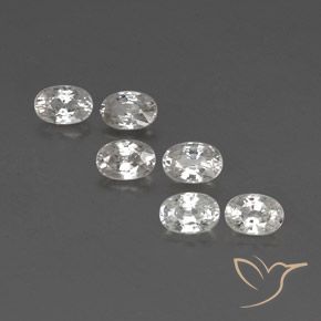 4.79ctw Naturale Bianco Zircone, Ovale, VVS-VS