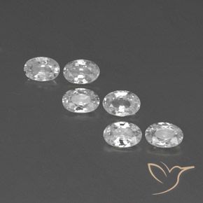 4.13ctw Naturale Bianco Zircone, Ovale, VVS-VS