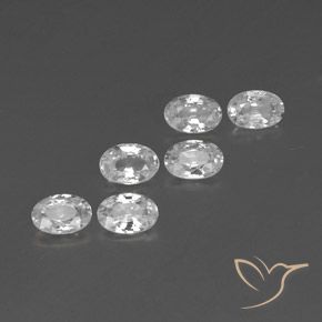 Gemme di Zircone Bianco naturale da 4.13 ct, Ovale, VVS-VS