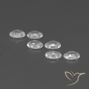 Gemme di Zircone Bianco naturale da 4.13 ct, Ovale, VVS-VS