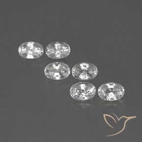 4.70ctw Naturale Bianco Zircone, Ovale, VVS-VS