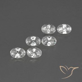 Gemme di Zircone Bianco naturale da 4.70 ct, Ovale, VVS-VS