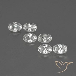 4.82ctw Naturale Bianco Zircone, Ovale, VVS-VS