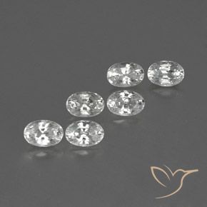 Gemme di Zircone Bianco naturale da 4.82 ct, Ovale, VVS-VS