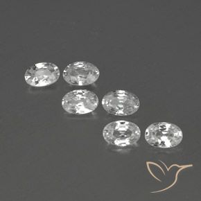 Gemme di Zircone Bianco naturale da 4.02 ct, Ovale, VVS-VS