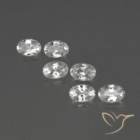4.39ctw Naturale Bianco Zircone, Ovale, VVS-VS