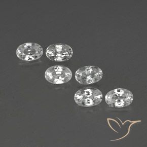 4.63ctw Naturale Bianco Zircone, Ovale, VVS-VS