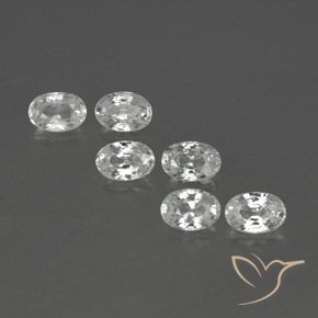 4.61ctw Naturale Bianco Zircone, Ovale, VVS-VS