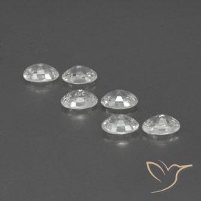 Gemme di Zircone Bianco naturale da 4.61 ct, Ovale, VVS-VS
