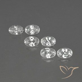 4.82ctw Naturale Bianco Zircone, Ovale, VVS-VS