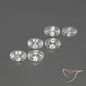 Gemme di Zircone Bianco naturale da 4.82 ct, Ovale, VVS-VS