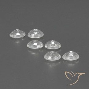 Gemme di Zircone Bianco naturale da 4.82 ct, Ovale, VVS-VS