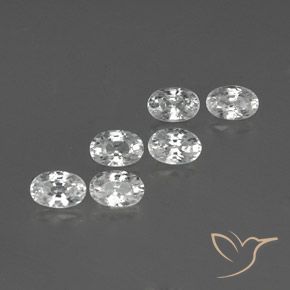 Gemme di Zircone Bianco naturale da 4.98 ct, Ovale, VVS-VS