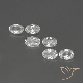 4.01ctw Naturale Bianco Zircone, Ovale, VVS-VS
