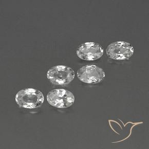 Gemme di Zircone Bianco naturale da 4.26 ct, Ovale, VVS-VS