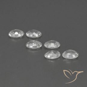 Gemme di Zircone Bianco naturale da 4.26 ct, Ovale, VVS-VS