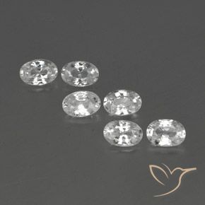 4.60ctw Naturale Bianco Zircone, Ovale, VVS-VS