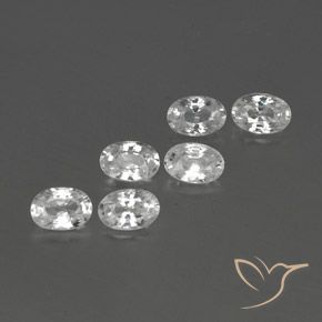 Gemme di Zircone Bianco naturale da 4.60 ct, Ovale, VVS-VS
