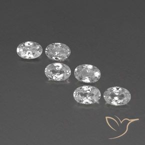 4.25ctw Naturale Bianco Zircone, Ovale, VVS-VS