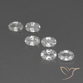 4.10ctw Naturale Bianco Zircone, Ovale, VVS-VS