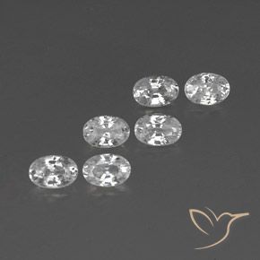 Gemme di Zircone Bianco naturale da 4.40 ct, Ovale, VVS-VS