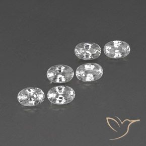 Gemme di Zircone Bianco naturale da 4.76 ct, Ovale, VVS-VS