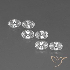 5.01ctw Naturale Bianco Zircone, Ovale, VVS-VS