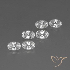 Gemme di Zircone Bianco naturale da 5.01 ct, Ovale, VVS-VS