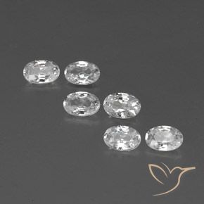 3.98ctw Naturale Bianco Zircone, Ovale, VVS-VS