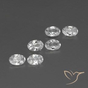 Gemme di Zircone Bianco naturale da 3.98 ct, Ovale, VVS-VS