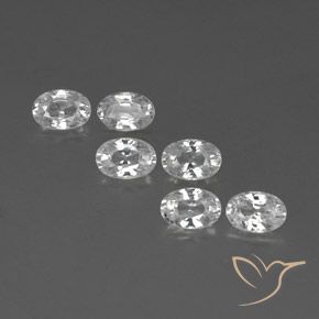 4.70ctw Naturale Bianco Zircone, Ovale, VVS-VS