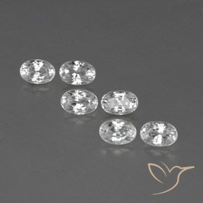 4.92ctw Naturale Bianco Zircone, Ovale, VVS-VS, Photo A