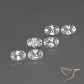 Gemme di Zircone Bianco naturale da 4.92 ct, Ovale, VVS-VS