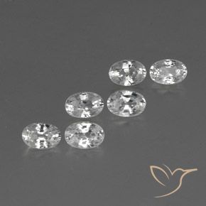 Gemme di Zircone Bianco naturale da 4.72 ct, Ovale, VVS-VS