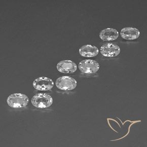 Gemme di Zircone Bianco naturale da 6.62 ct, Ovale, VVS-VS