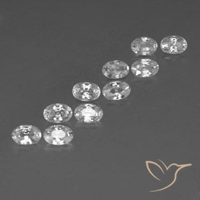 Gemme di Zircone Bianco naturale da 7.66 ct, Ovale, VVS-VS