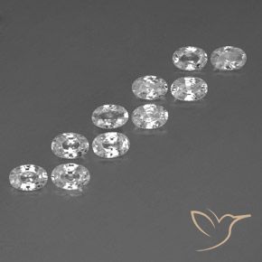 Gemme di Zircone Bianco naturale da 6.94 ct, Ovale, VVS-VS