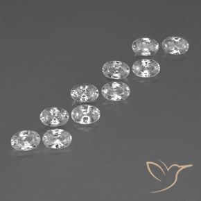 Gemme di Zircone Bianco naturale da 7.92 ct, Ovale, VVS-VS