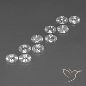 Gemme di Zircone Bianco naturale da 7.73 ct, Ovale, VVS-VS