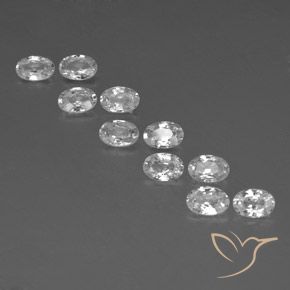 6.68ctw Naturale Bianco Zircone, Ovale, VVS-VS