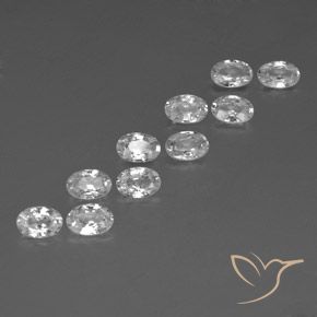 Gemme di Zircone Bianco naturale da 6.68 ct, Ovale, VVS-VS