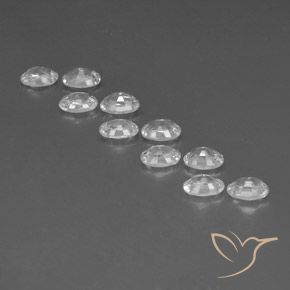 Gemme di Zircone Bianco naturale da 7.59 ct, Ovale, VVS-VS